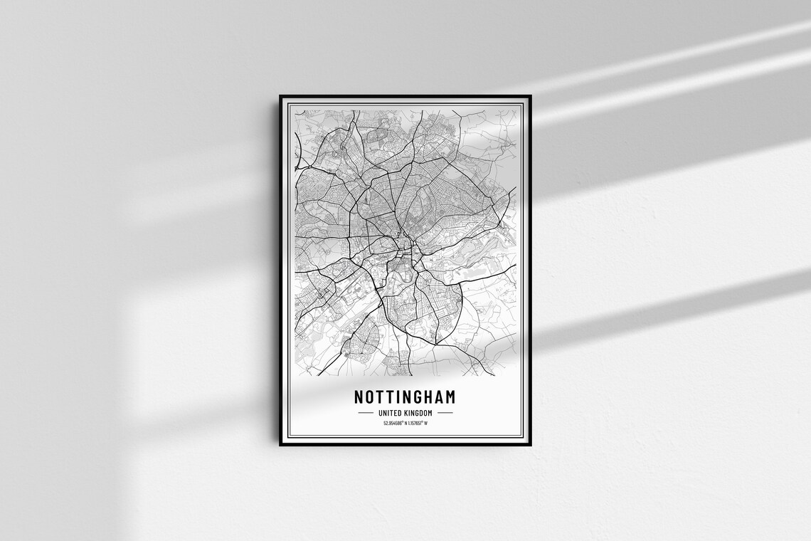 Manchester, UK Map Art Print, City Road Map - Image 5
