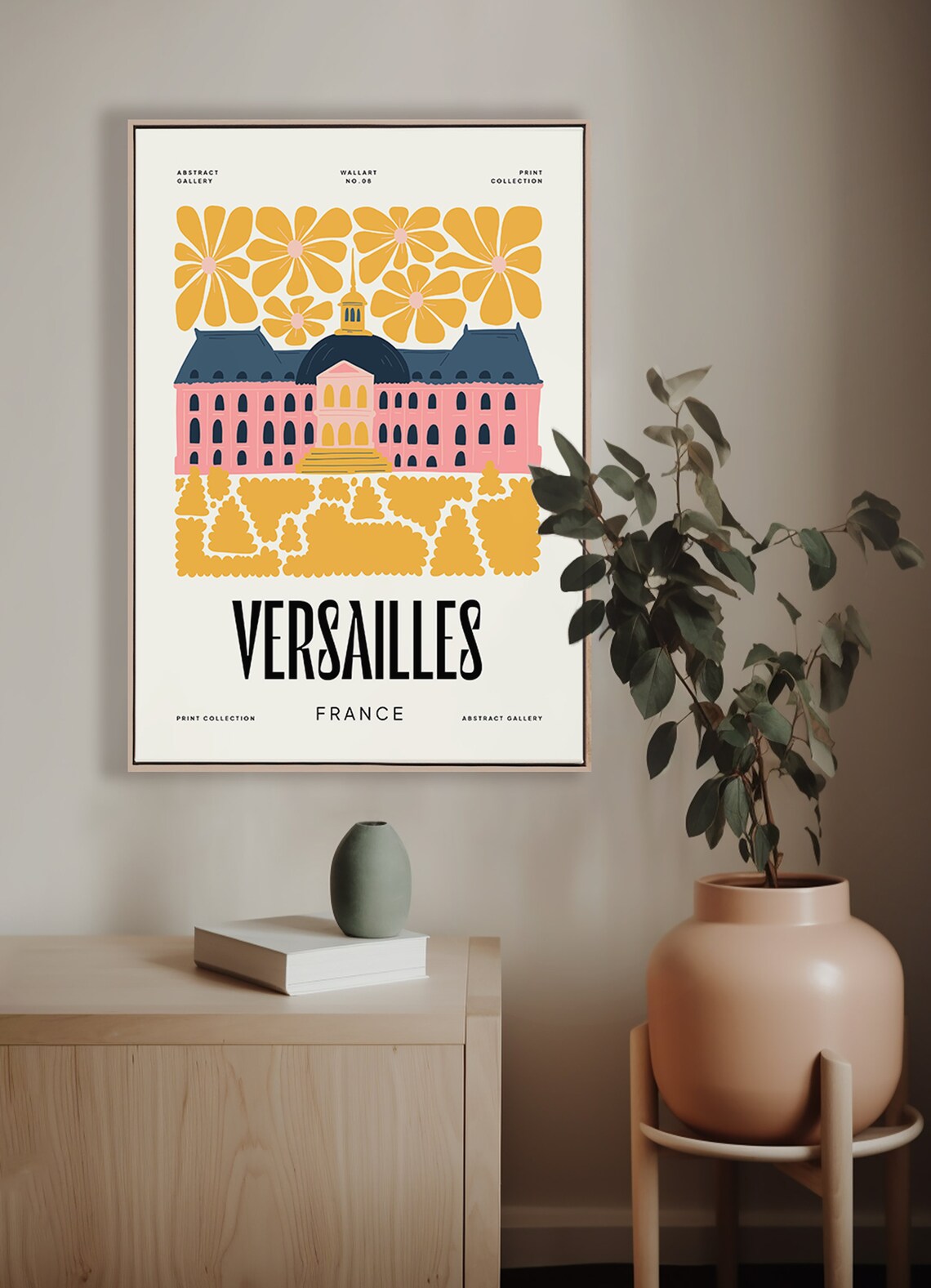 Versailles France Vintage Travel Poster, Trendy Art - Image 4