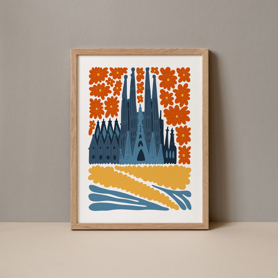 Sagrada Familia Spain Poster Sagrada Familia Barcelona Spain Print Sagrada Familia Travel Poster Sagrada Familia Exhibition Trendy Art