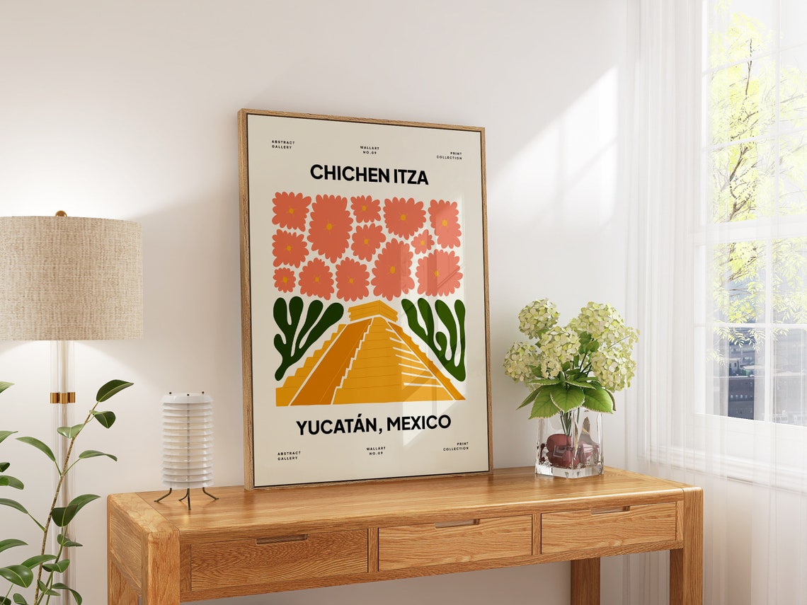 Chichen Itza Yucatan Mexico Abstract Gallery Print Pyramid Artwork - Image 4