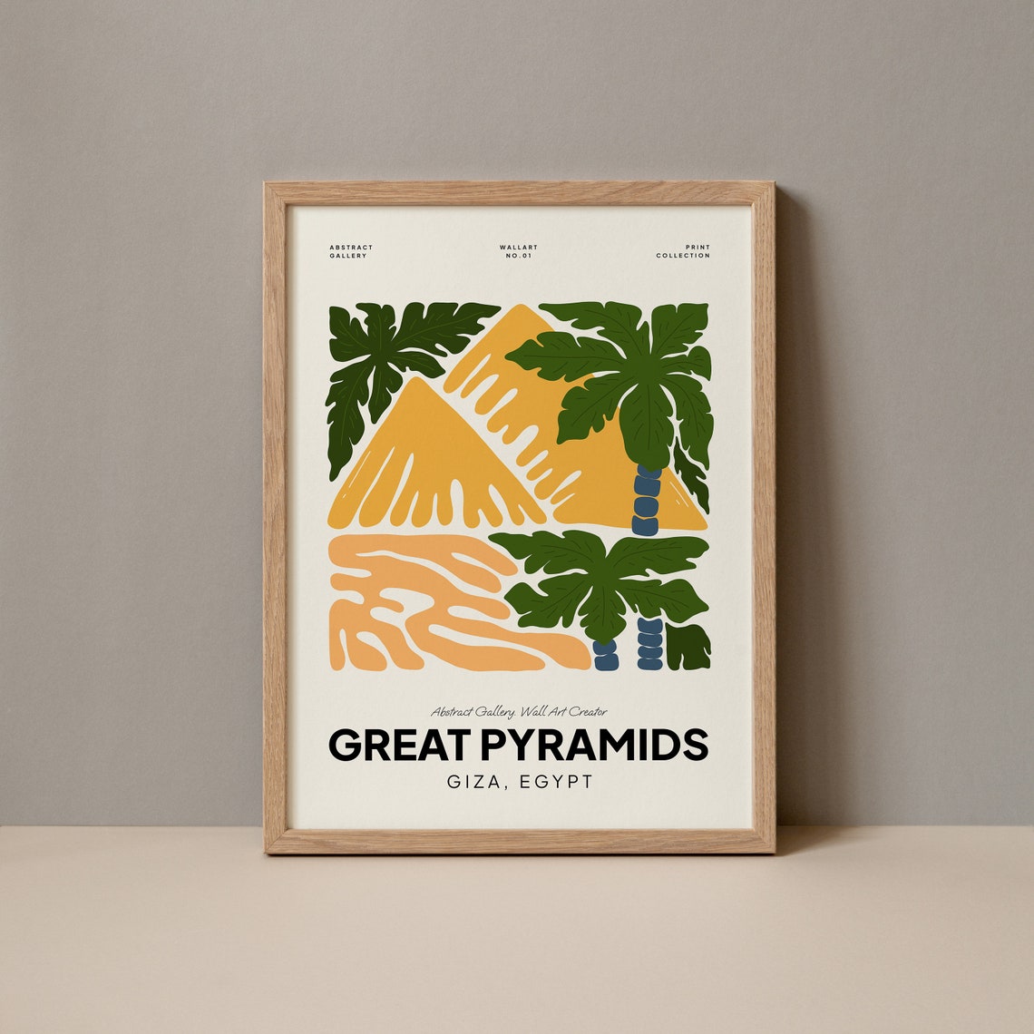 Great Pyramids Giza Egypt Abstract Gallery Style Art Decor Poster