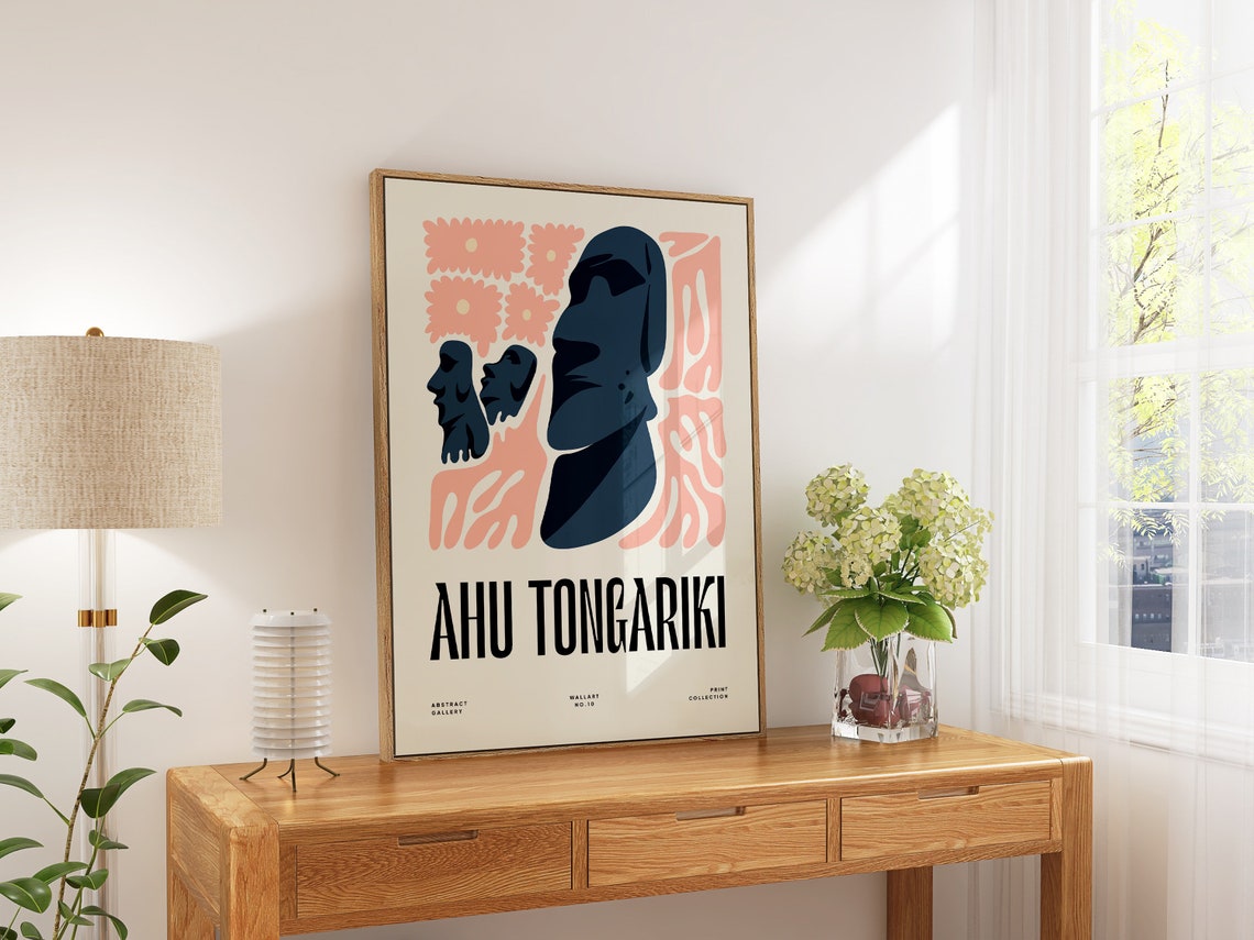Ahu Tongariki Moai Easter Island Abstract Gallery Art Poster - Image 5
