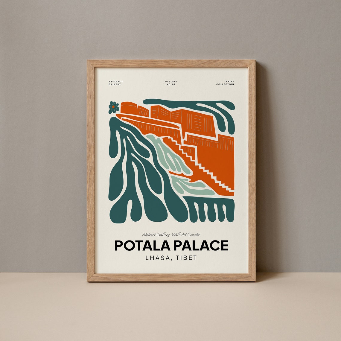 Potala Palace Poster Potala Palace Lhasa Tibet Print Potala Palace Tibet Travel Poster Potala Palace Exhibition Potala Palace Trendy Art