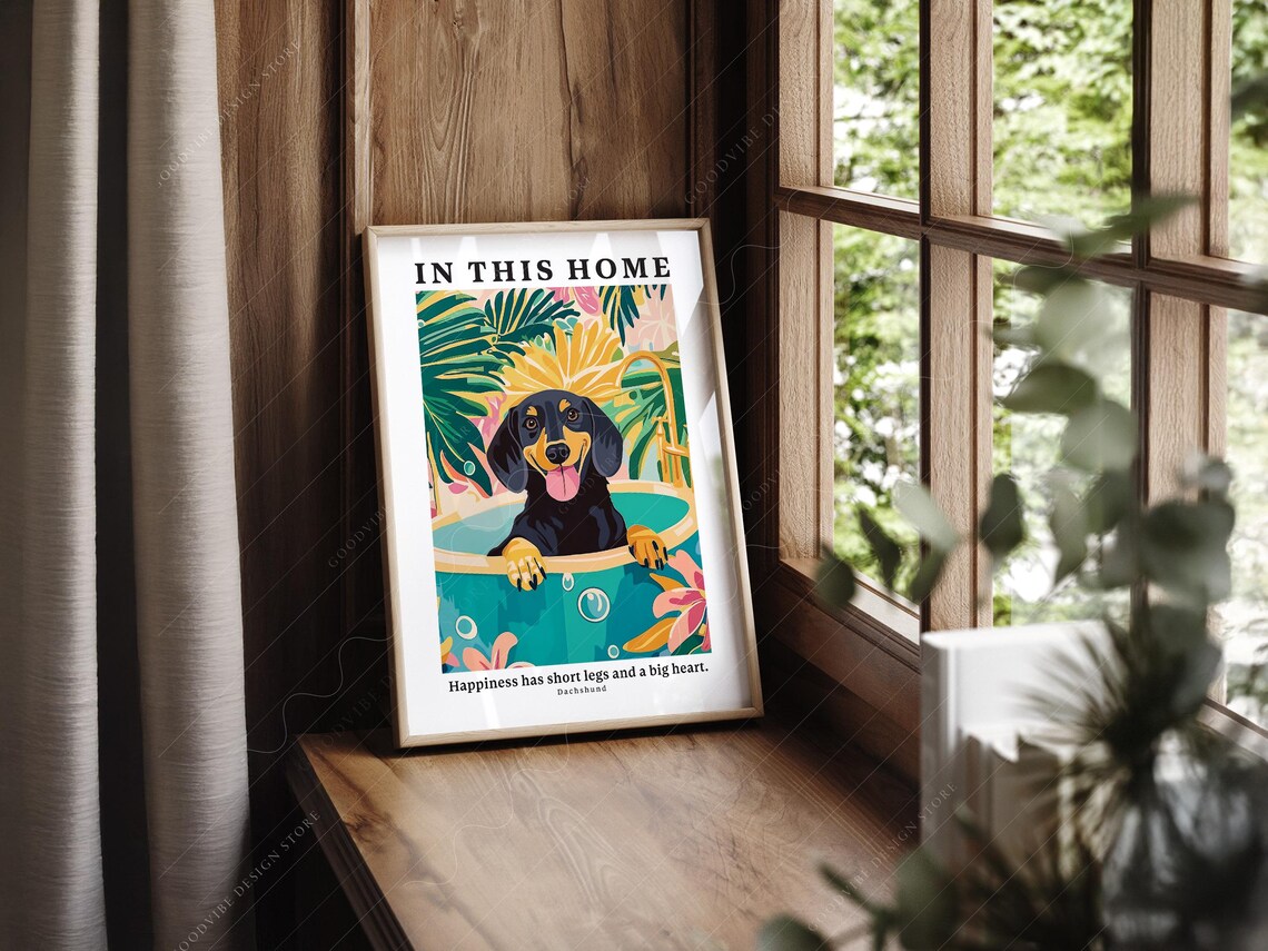 Dachshund Art Print, Funny Dog Lovers Gift - Image 2