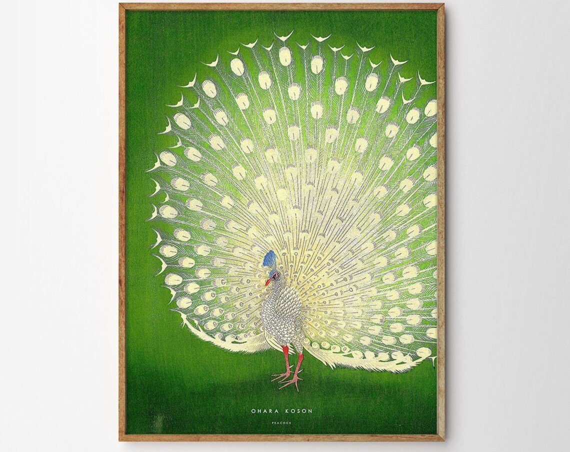 Japanese Peacock Poster, Ohara Koso Nature Art Print - Image 4