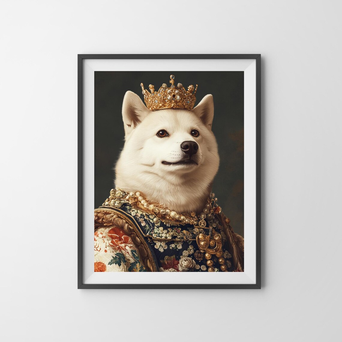 Aristocratic Shiba Inu Renaissance-Style Art Print - Image 3