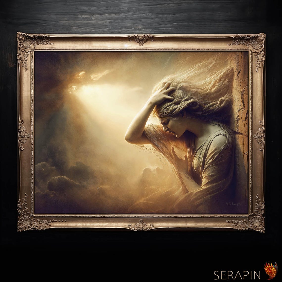 The Conversion Of St Mary Magdalene Repentance Crying Weeping Gothic Moody Religious Fine Art 059
