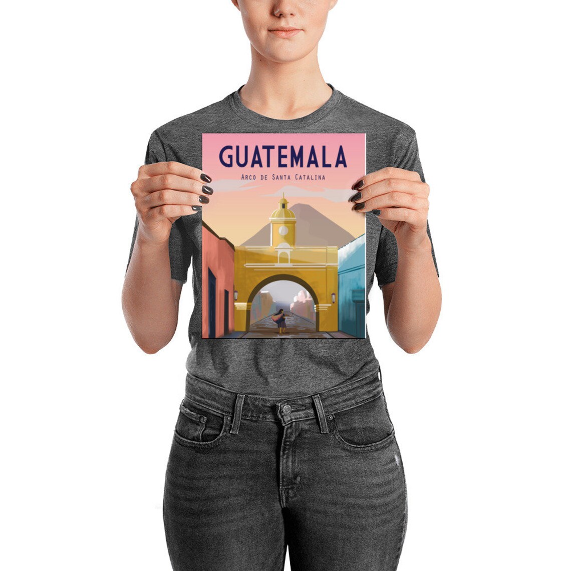 Guatemala Travel Poster, Antigua Guatemala - Image 2