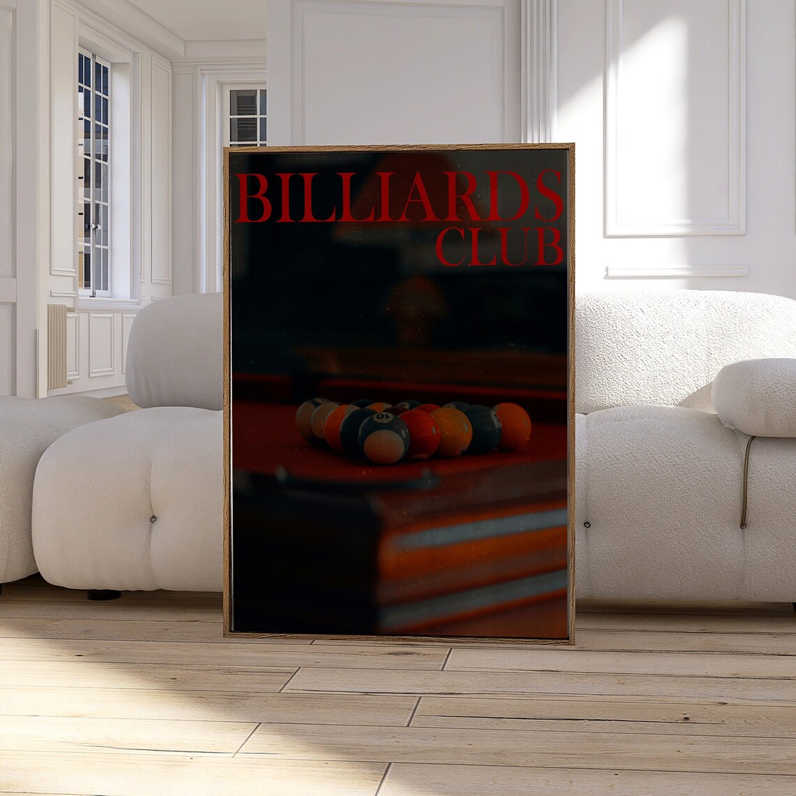 Billiards Club 70s Retro Poster, Psychedelic Mancave