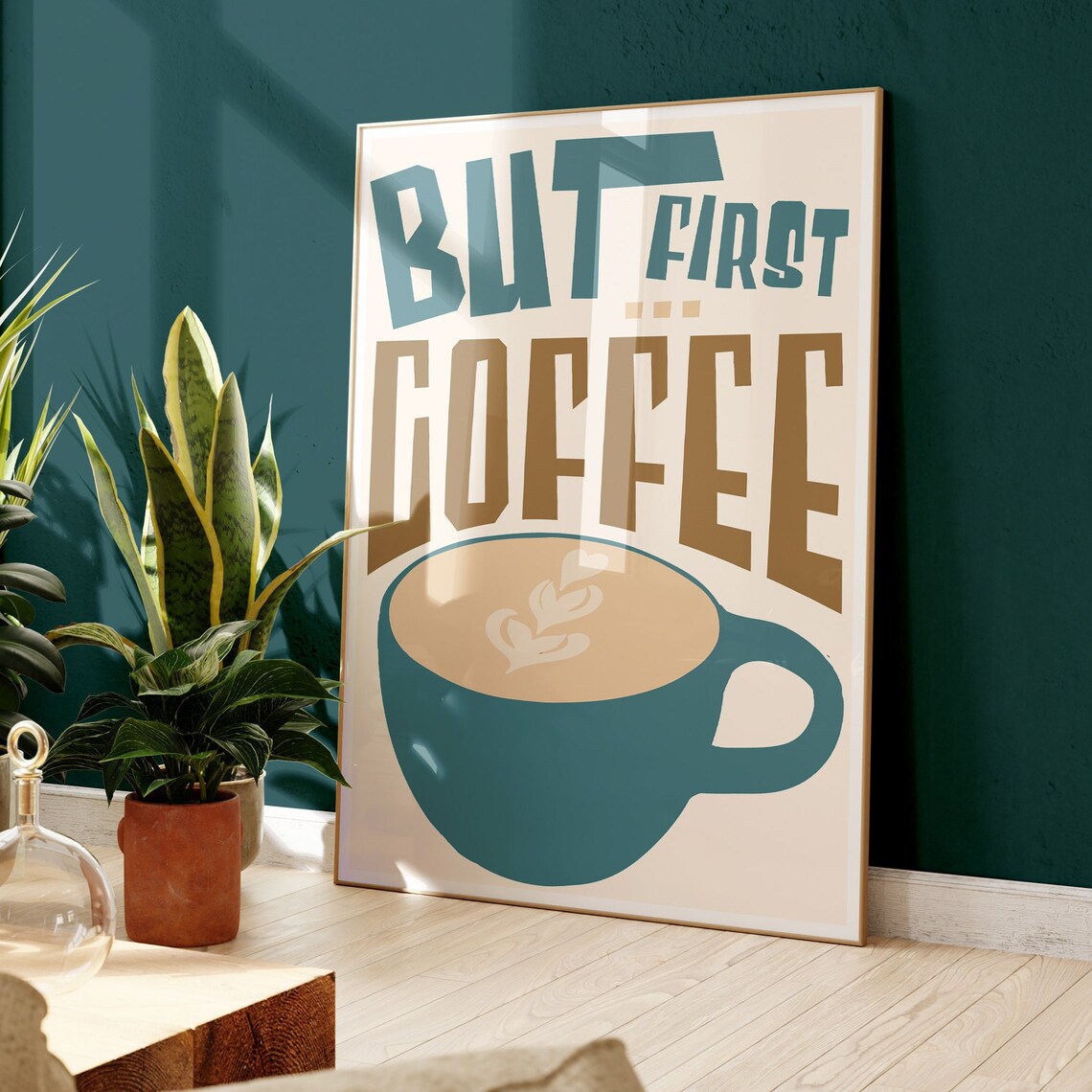 Coffee Retro Kitchen Poster Print