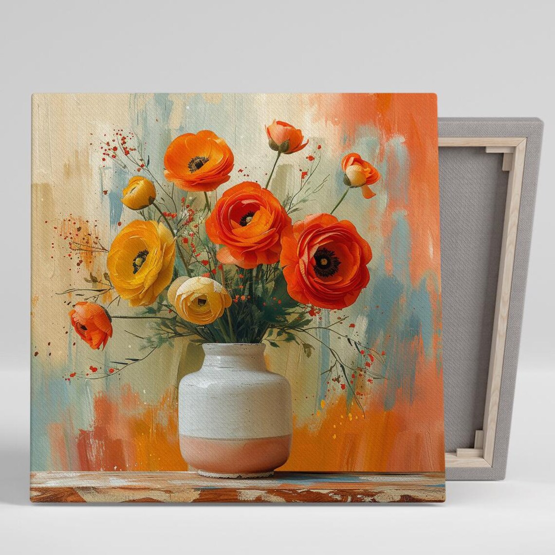 Ranunculus Floral Contemporary Decor Art Print