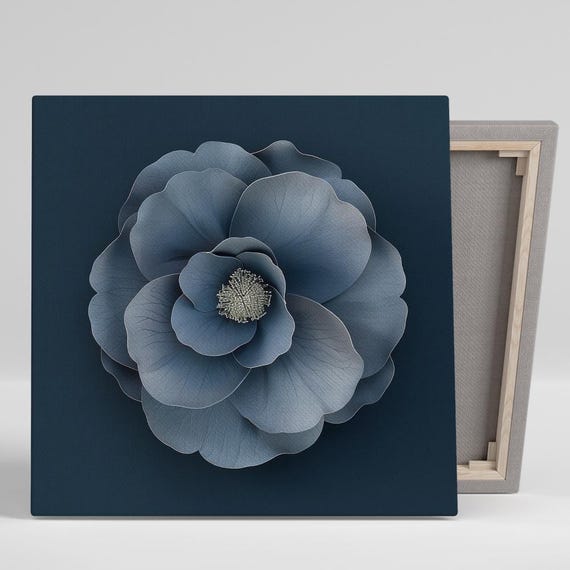 Camellia Minimalist Floral Art Print, Contemporary