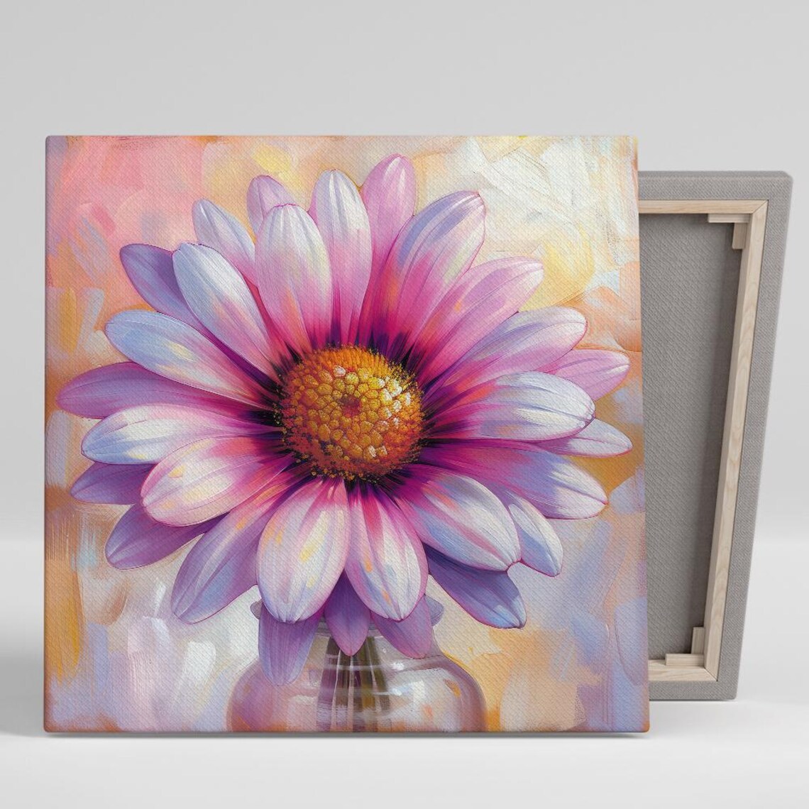 Daisy Contemporary Floral Decor, Living Room Art Print
