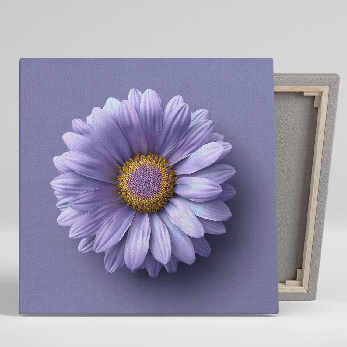 Lavender Daisy Golden Center Minimalist Scandinavian Floral Poster