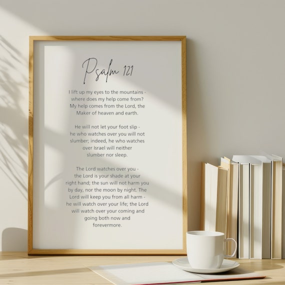 Psalm 121, Minimal Scripture Wall Art