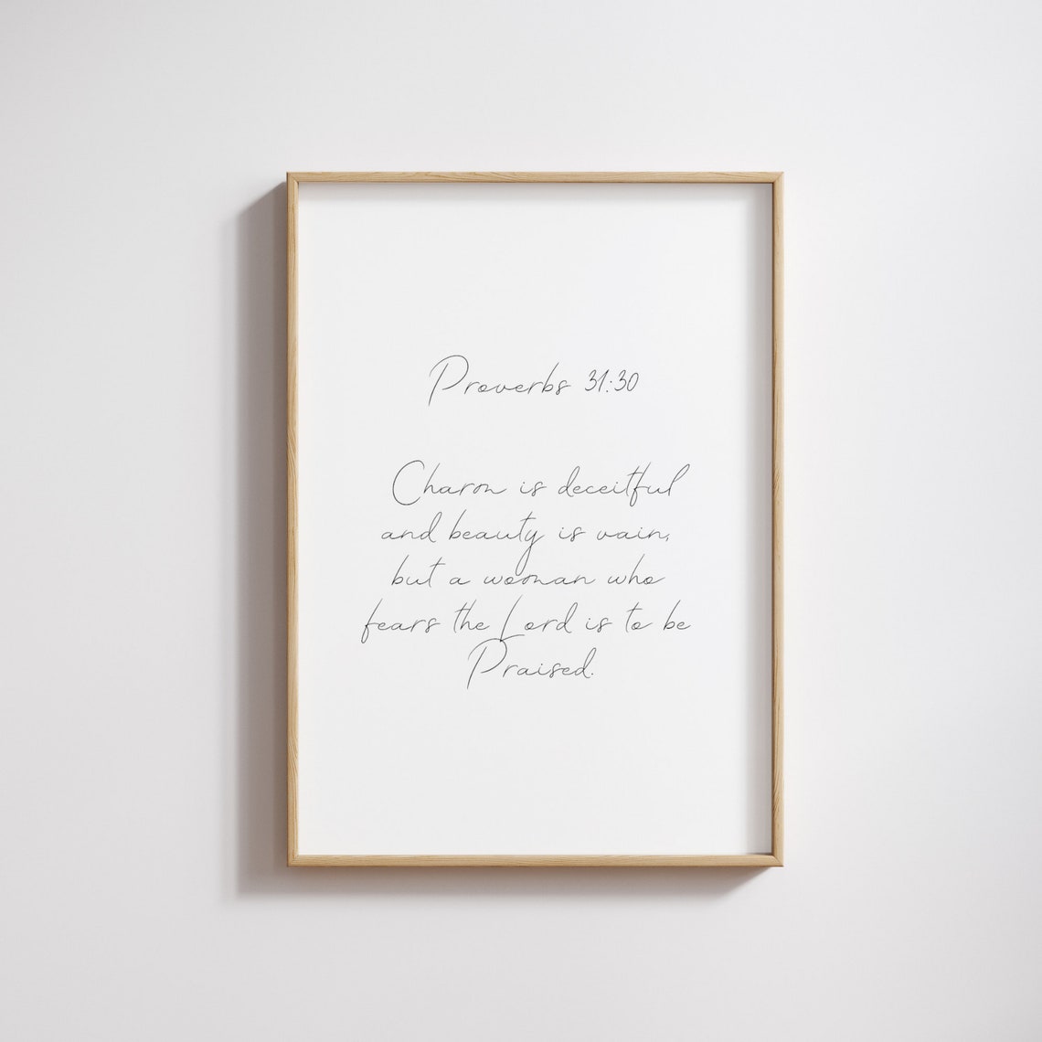 Proverbs 3130 31 Woman Poster Bible Verse Gift For Women