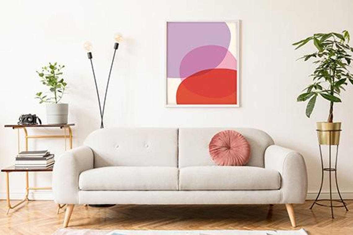 Three Circles Minimalist Abstract Art Modern Abstract Shapes Bold Shape Wall Decor Child Bedroom Decor Trendy Print - Image 3