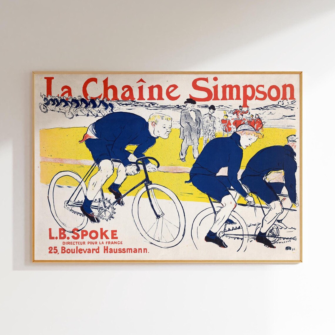La Chaine Simpson Vintage French Cycling Race Advertisement Poster