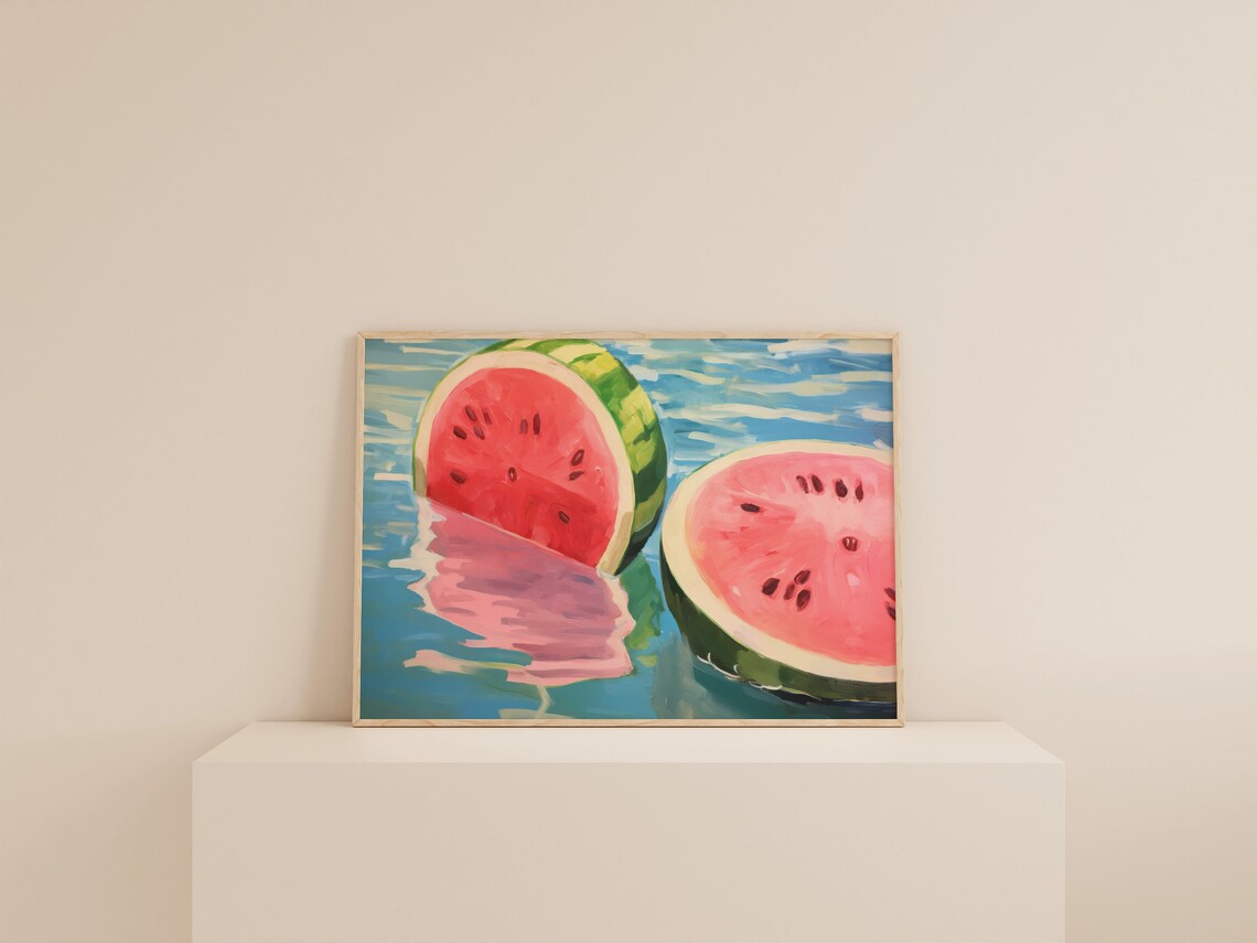 Watermelon Print Retro Fruit Art Print - Image 2