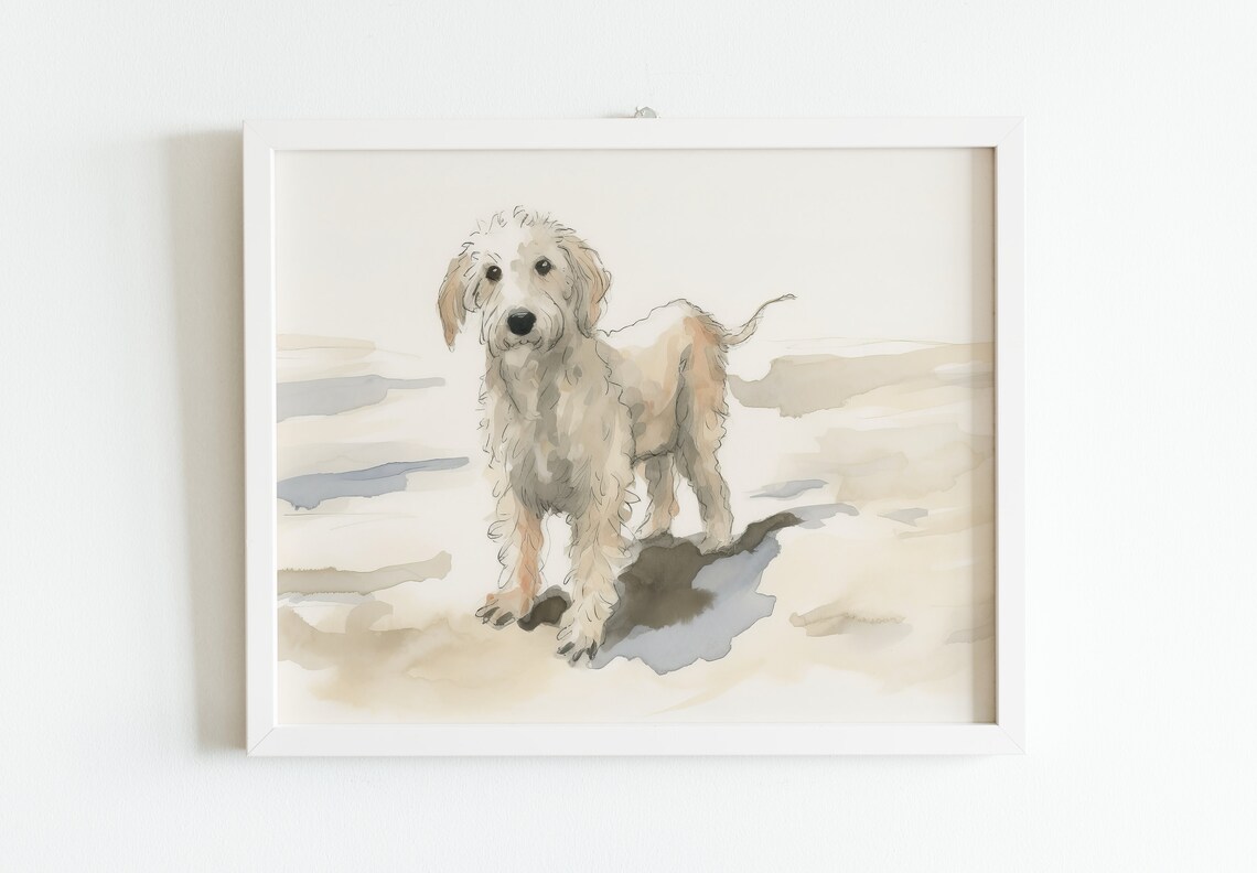Pale Beach Painting Chic Summer Art Print - Image 2