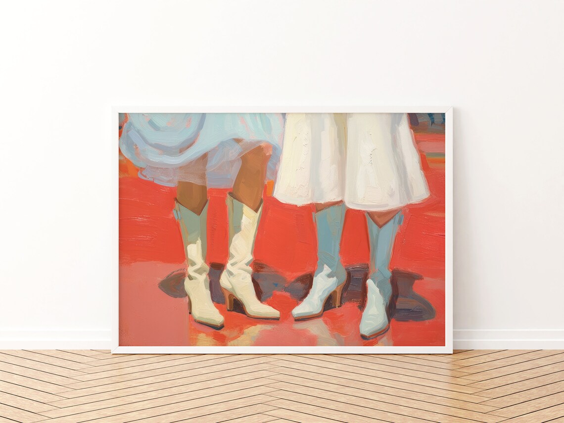 Cute Western Art Print, Aesthetic Dorm Decor - Image 3