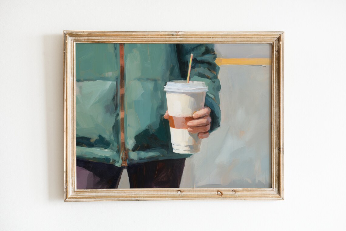 Coffee Poster, Cozy Home Office Decor Art Print