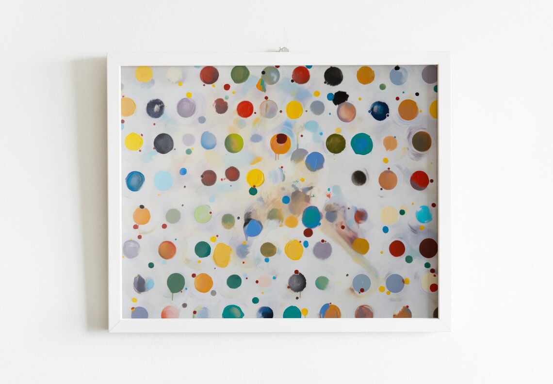 Polka Dot Painting Maximalist Apartment Art Print - Image 2