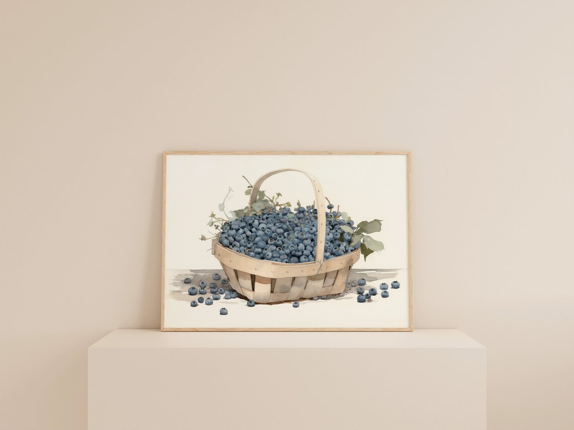 Retro Summer Fruit Watercolor Art Print, Kitchen Decor - Image 2