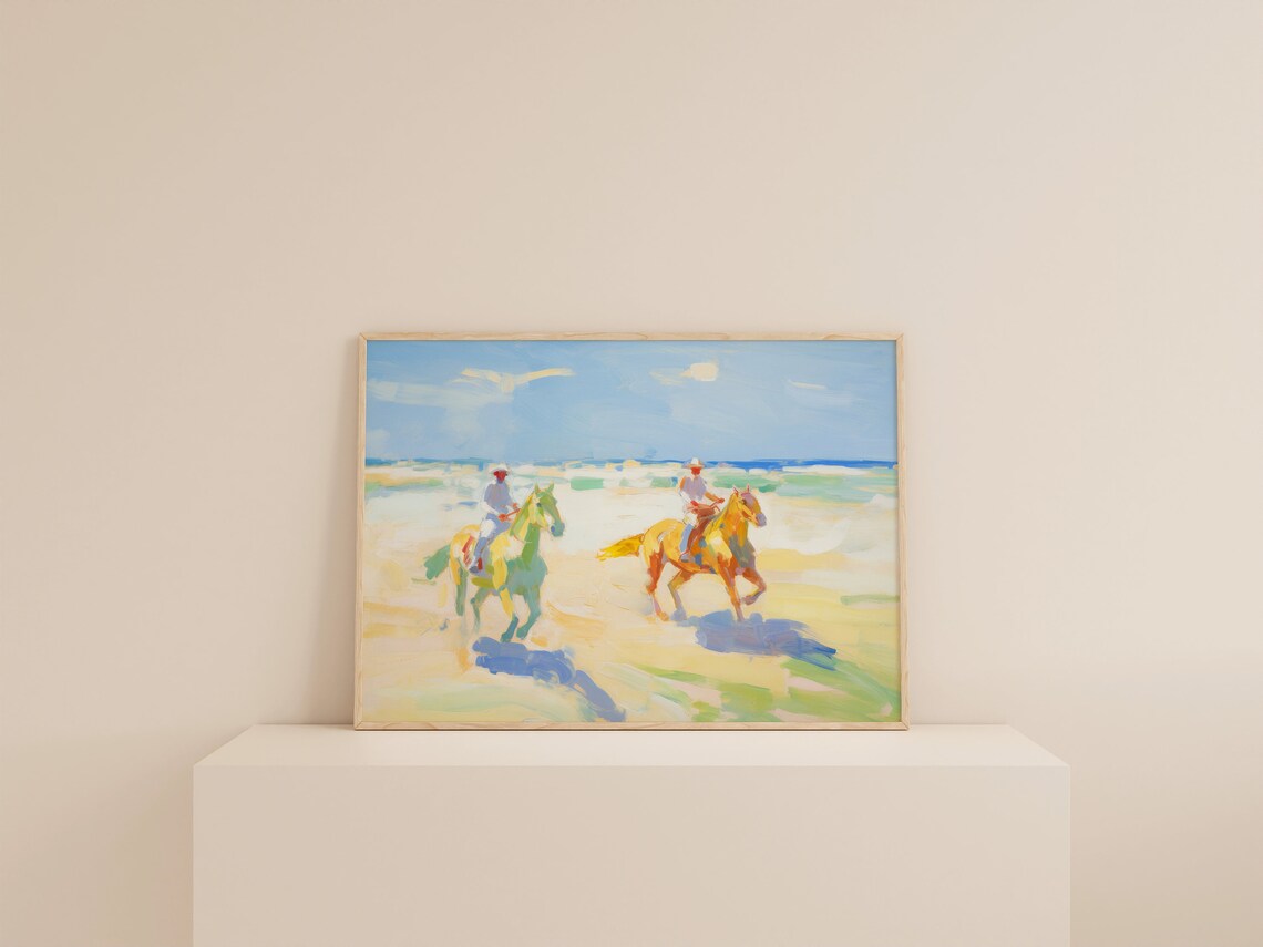 Pastel Cowboy Print, Western Equestrian Retro Art Print - Image 2