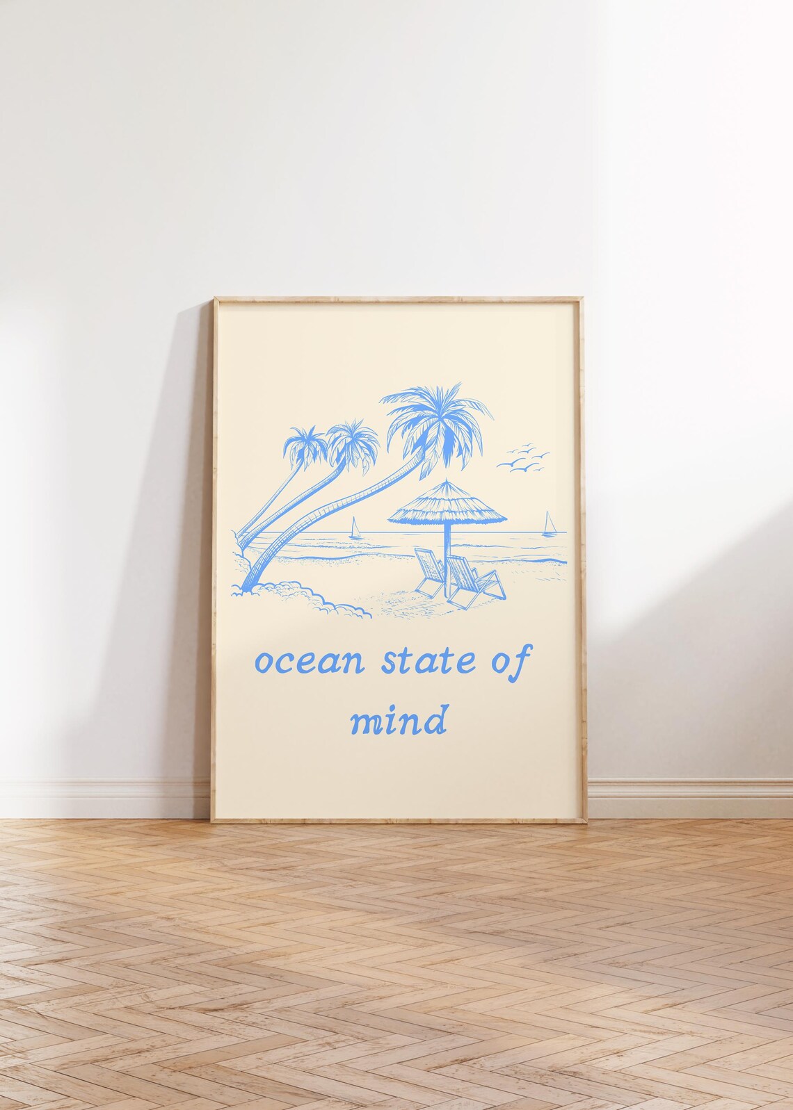 Ocean State Of Mind Minimalist Poster Print - Image 4
