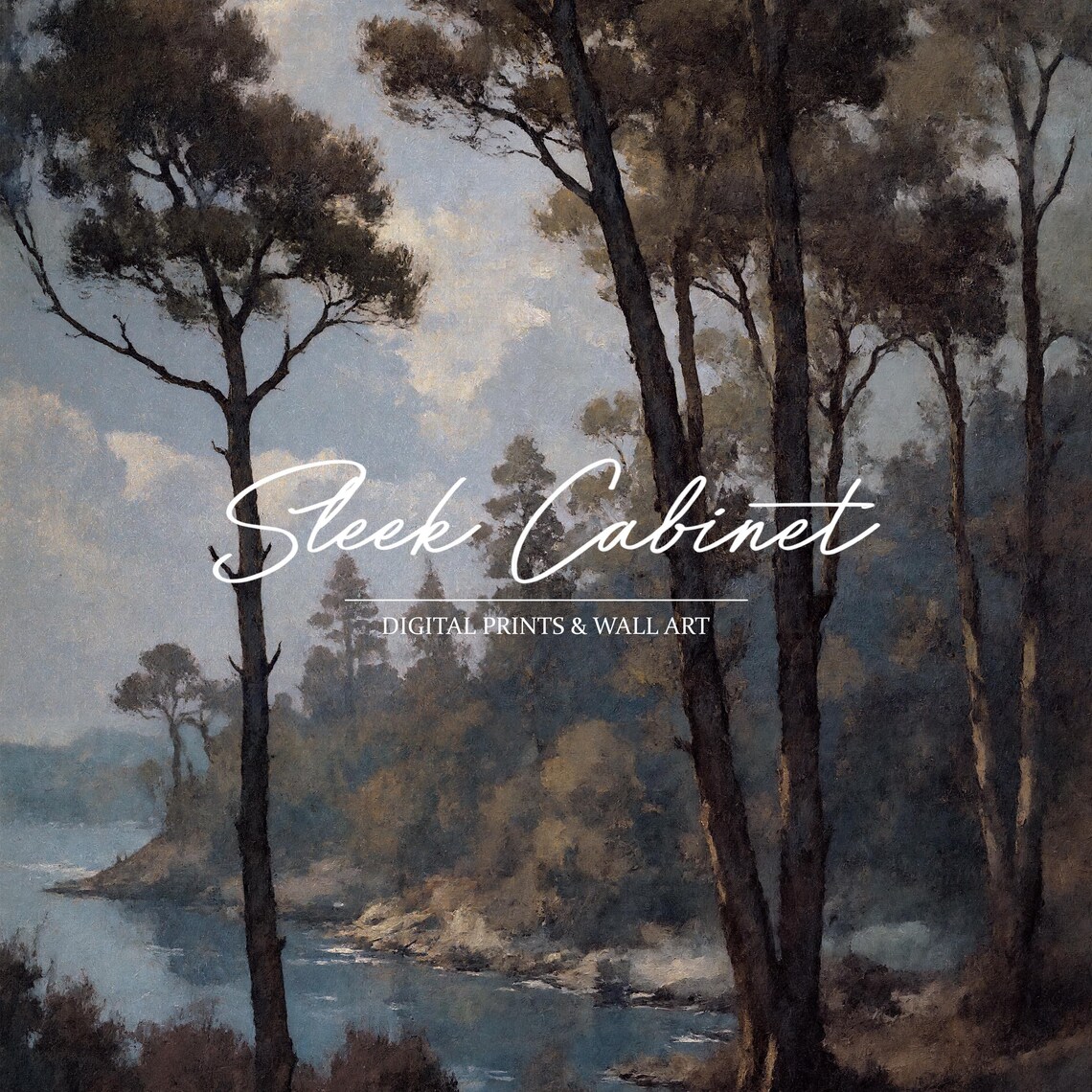 Coastal Forest Landscape Vintage Style Art Print - Image 4