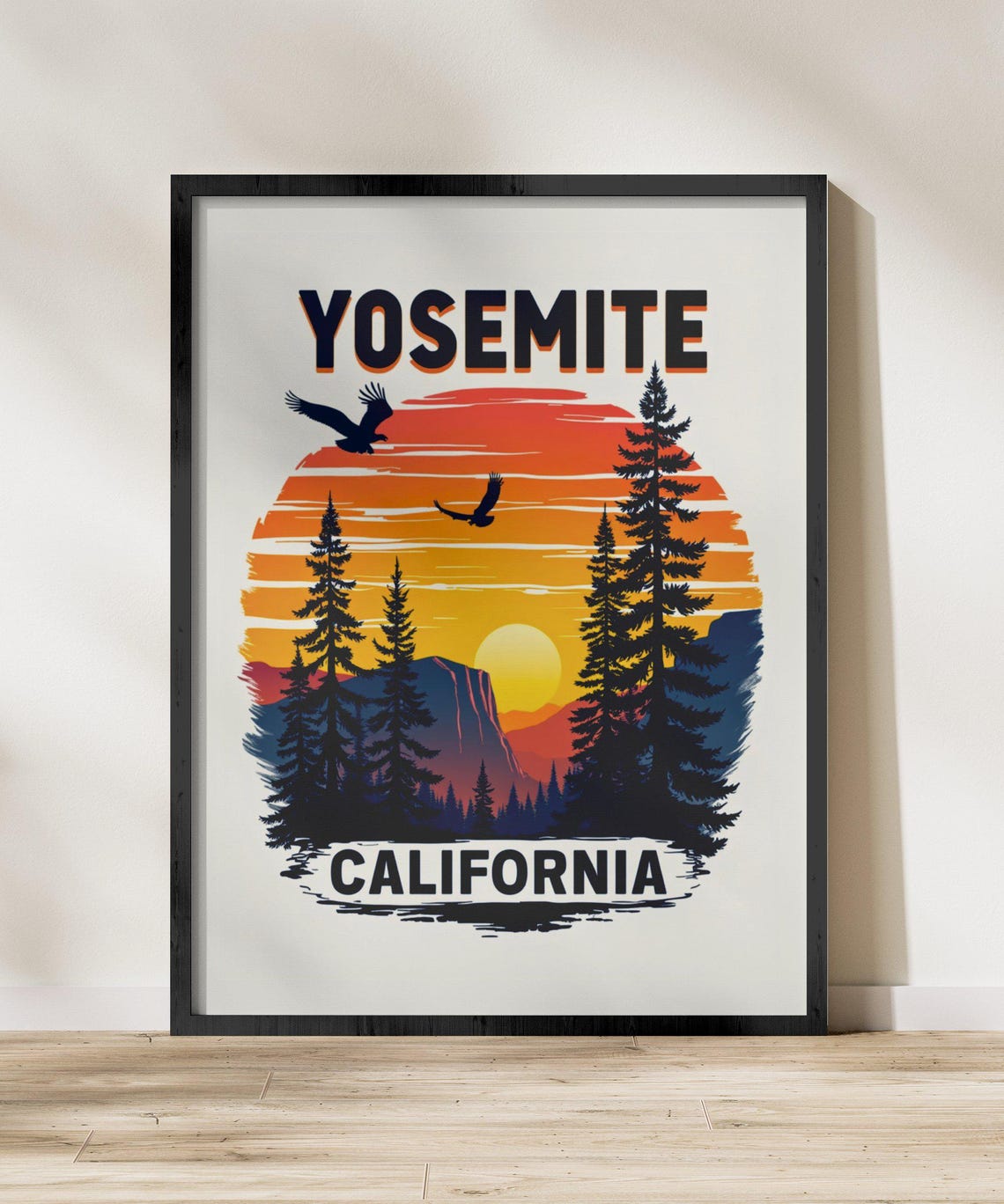 Yosemite California Granite Cliffs Pines Sunset National Park Poster - Image 2
