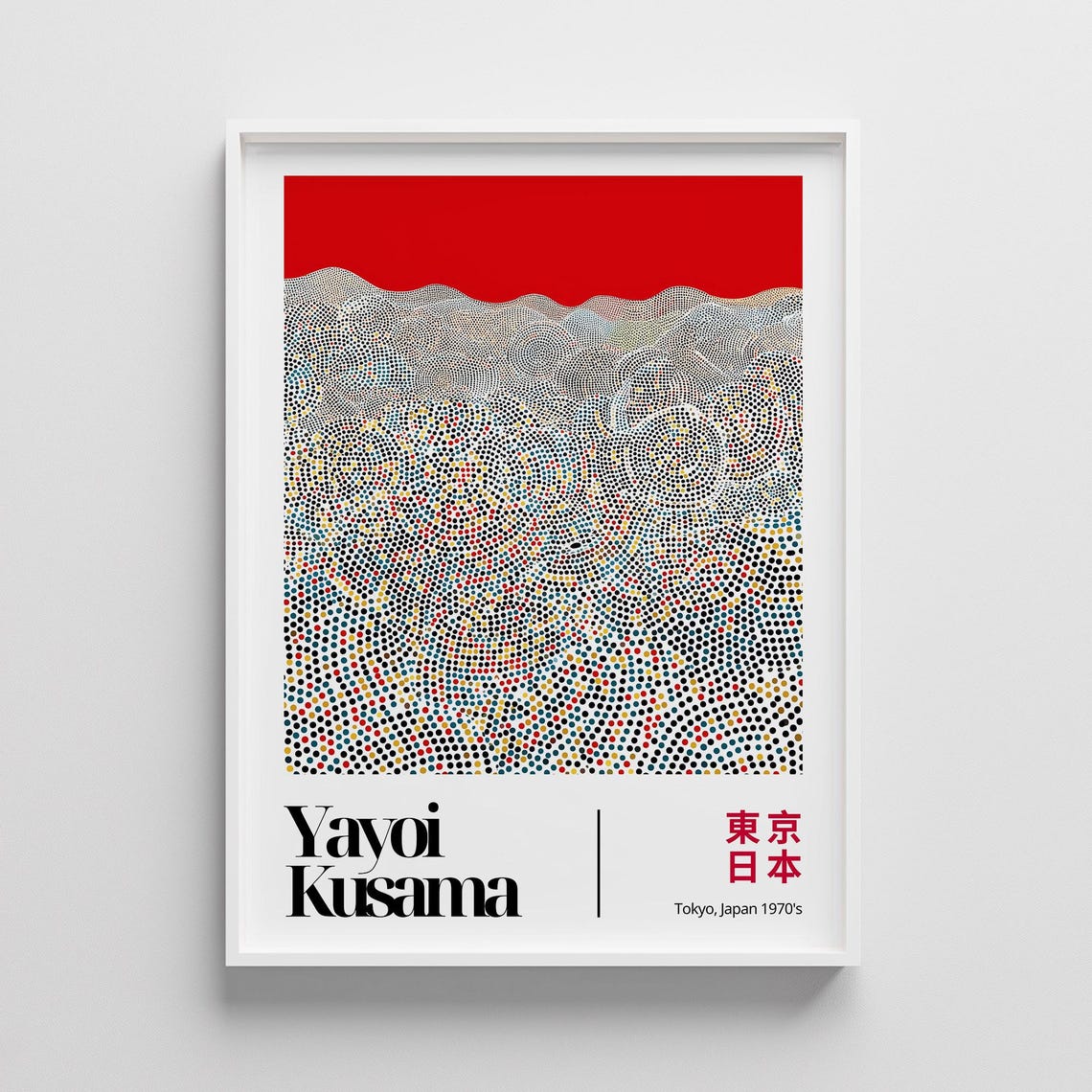 Yayoi Kusama Red Infinity Dots Pattern Pop Art Tokyo Art Poster