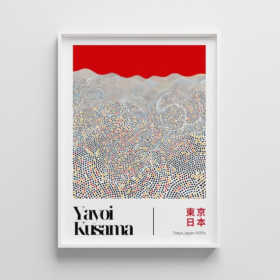 Yayoi Kusama Red Infinity Dots Pattern Pop Art Tokyo Art Poster