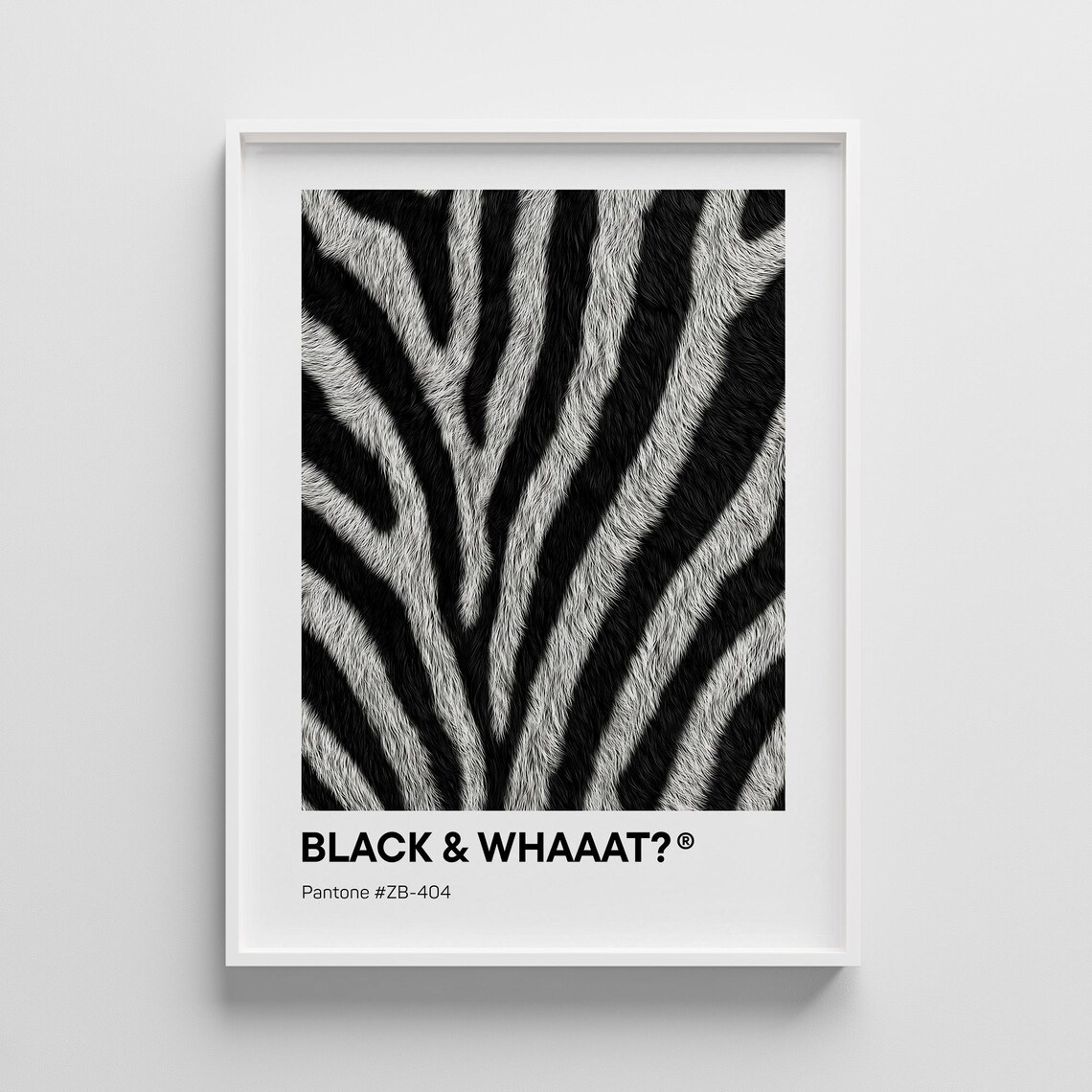 Preppy Zebra Stripe Print Trendy Bedroom Wall Art