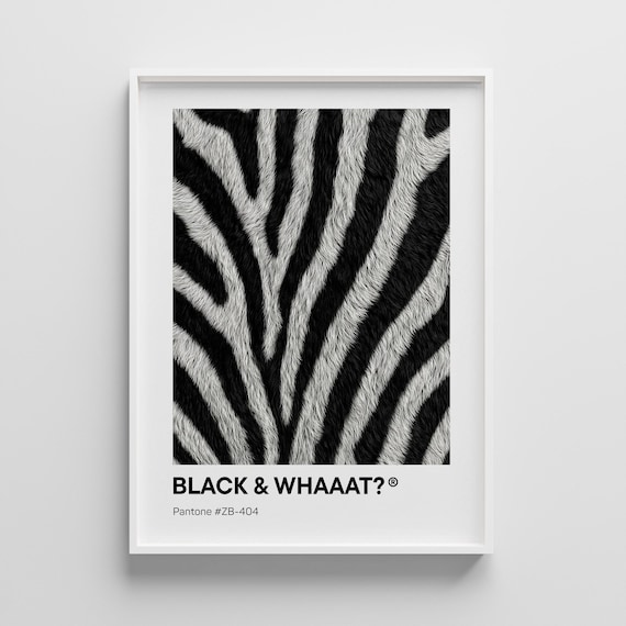 Preppy Zebra Stripe Print Trendy Bedroom Wall Art