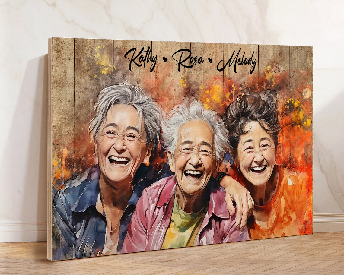 Grandmother and Grandson Love You Grandma Photo Insert Wood Poster - Image 3