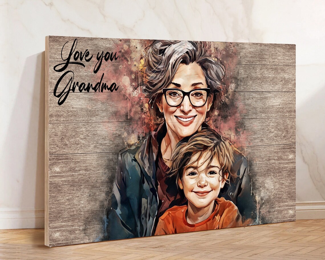 Three Laughing Older Women Custom Names Watercolor Friendship Poster - Image 3