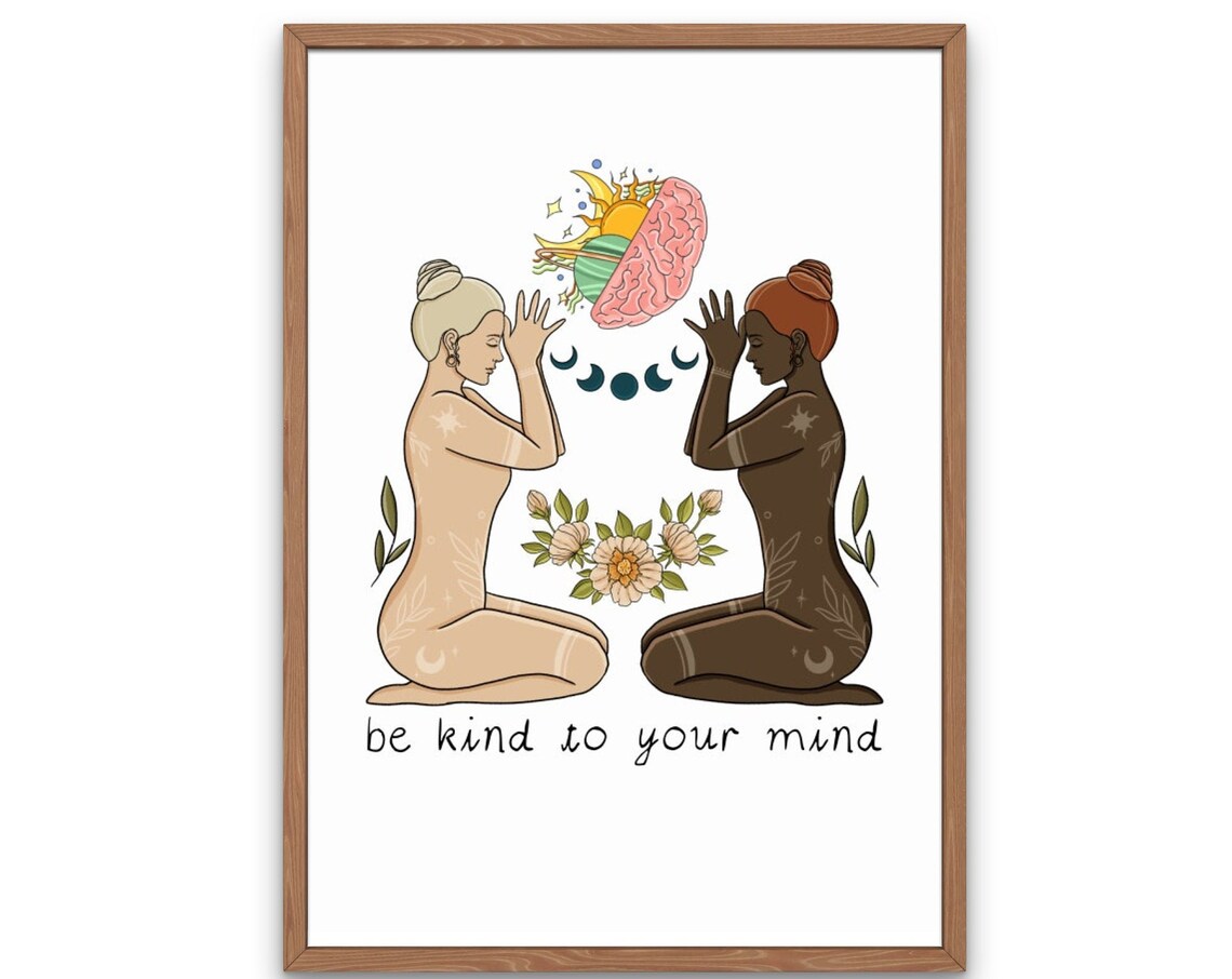 Be Kind To Your Mind Celestial Figure Art Print