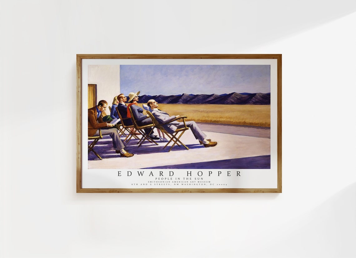 Edward Hopper People In The Sun 1960 Museum Exhibition Poster