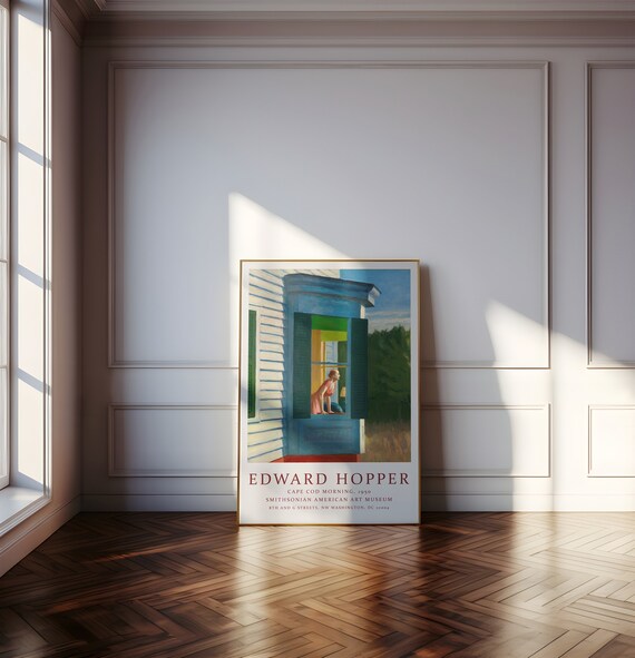 Edward Hopper Exhibition Poster Cape Cod Morning Wall Art Decor Realism Architecture Scenery Gift Idea Minimalism Trendy Poster