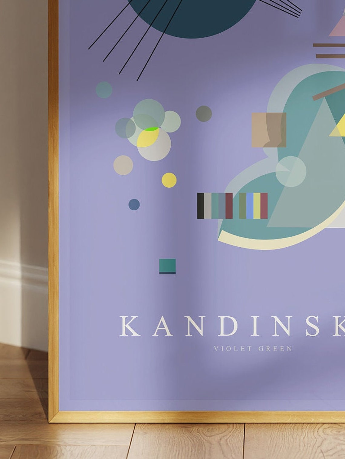 Wassily Kandinsky Violet Green Lavender Abstract Geometric Poster - Image 3