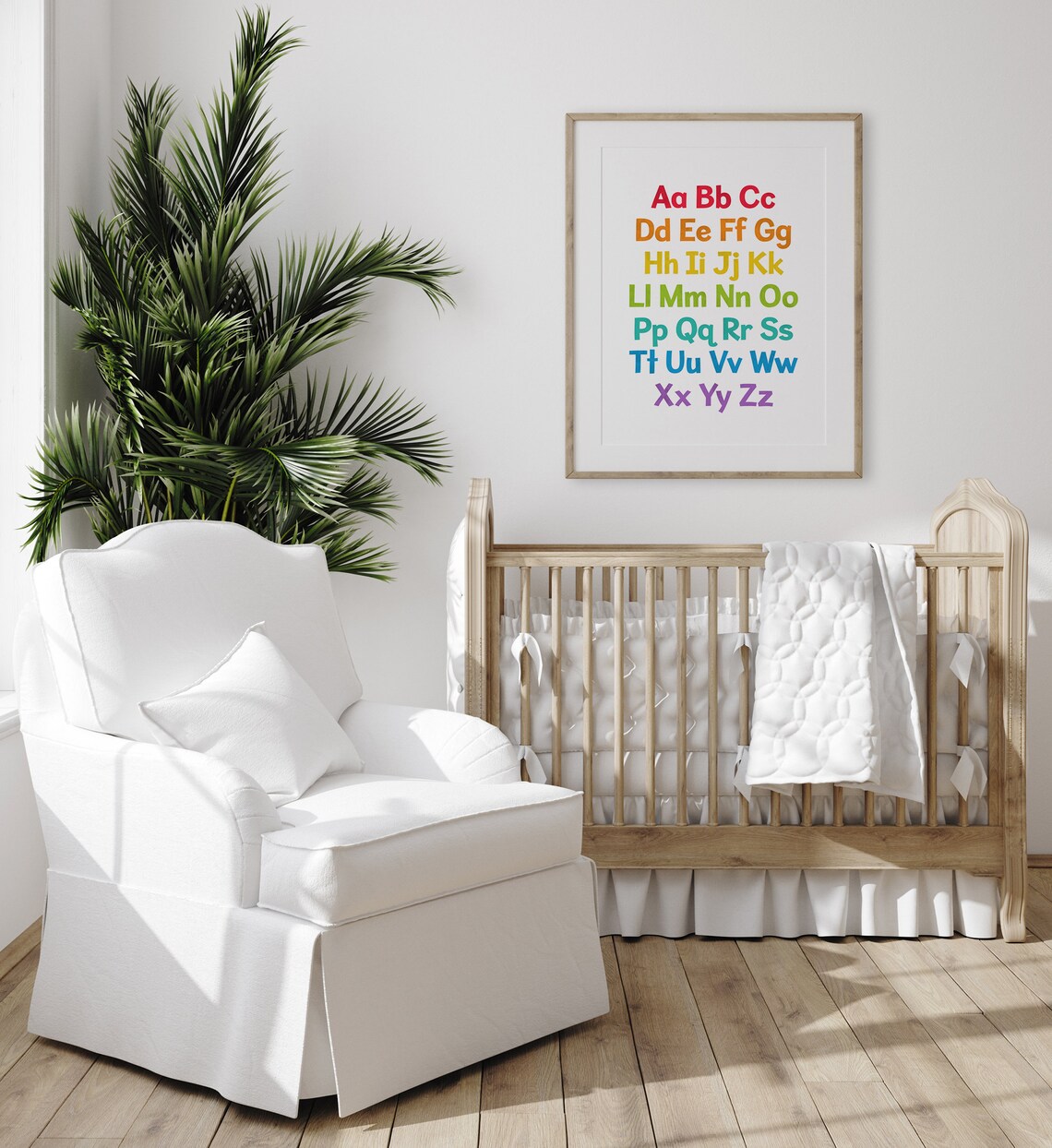 Rainbow Alphabet Nursery Art ABCs Poster