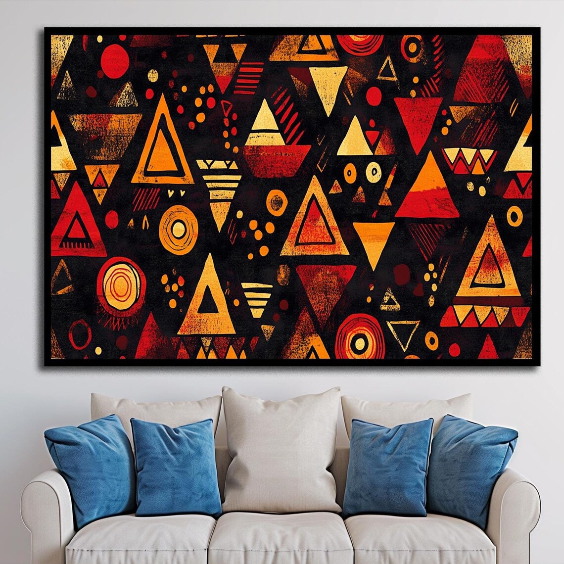African Pattern Pattern Wall Art Patterns Decor Wall Art Framed African Art Gift Ideas Tribal Art Original Art Modern Wall