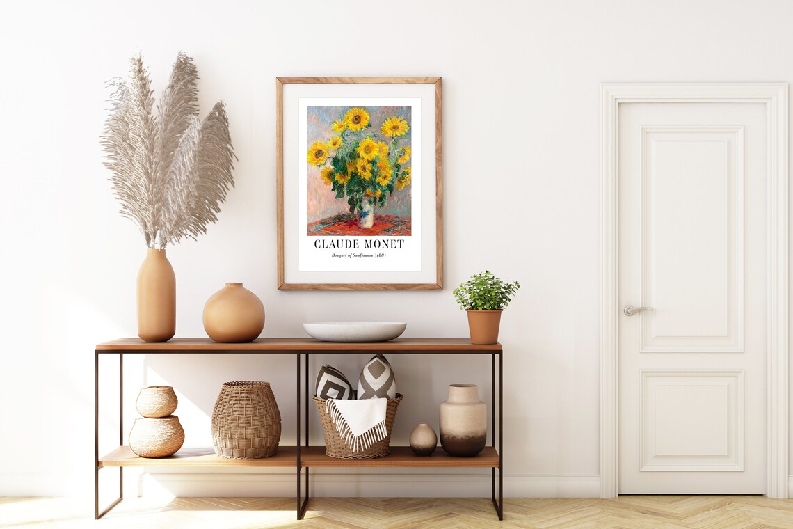 Claude Monet Bouquet of Sunflowers 1881 Bright Yellow Floral Poster - Image 6