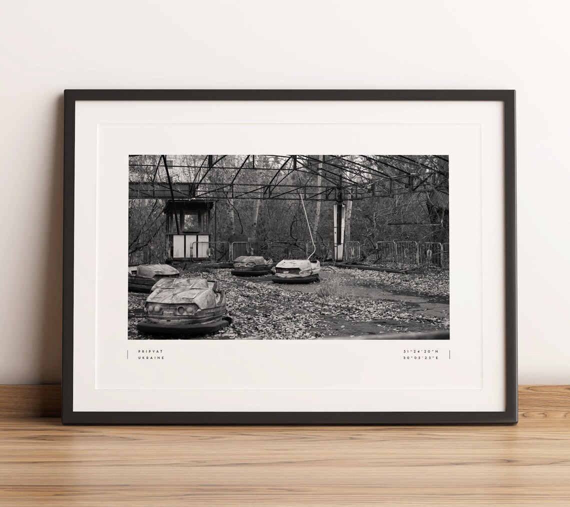 Chernobyl Pripyat Coordinates Travel Poster