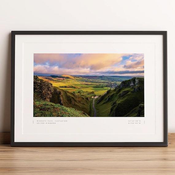 Winnats Pass Castleton United Kingdom Green Valley Photo Poster
