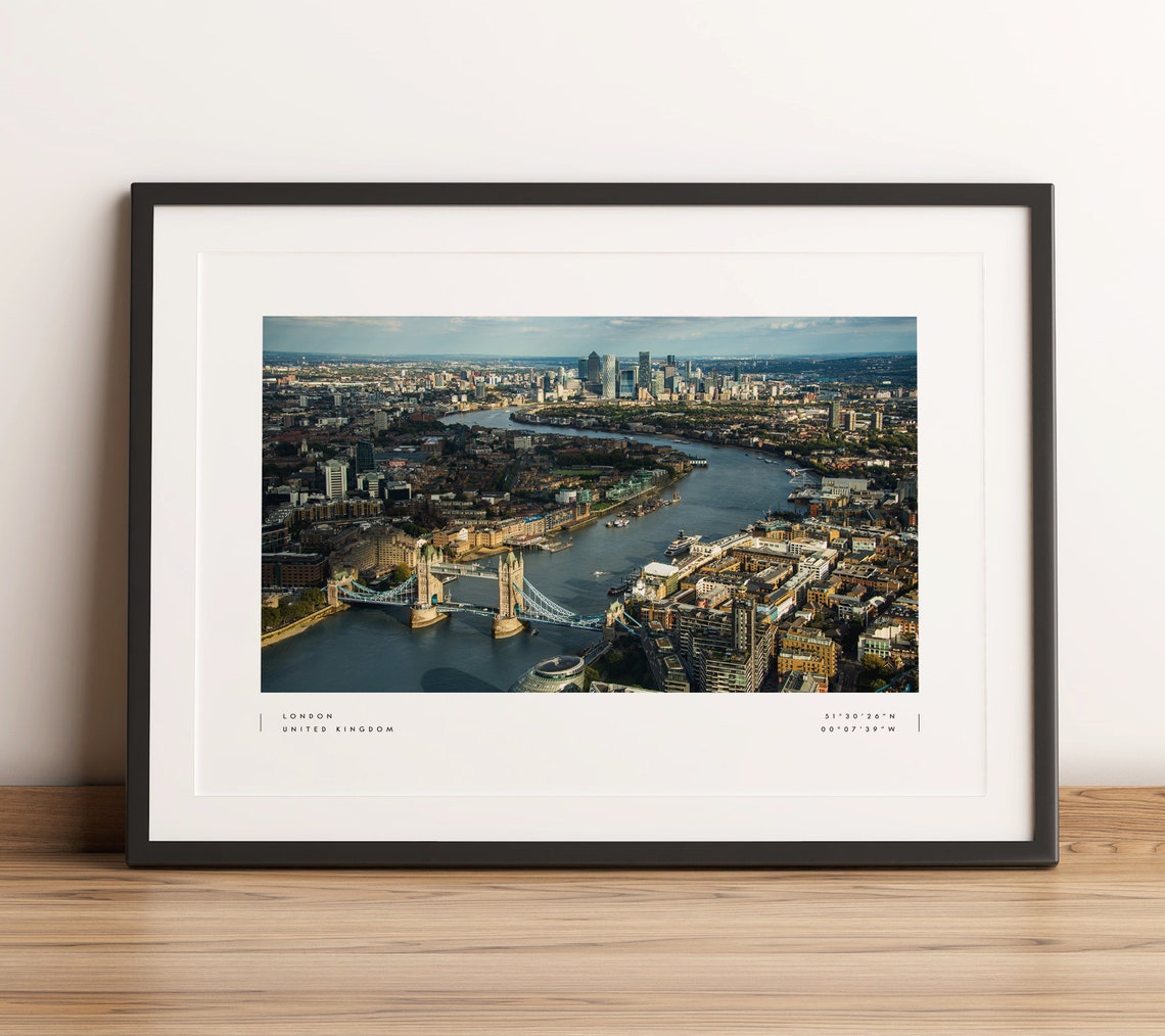 London Print Poster Coordinates Wall Art Photo Travel Decor Skyline