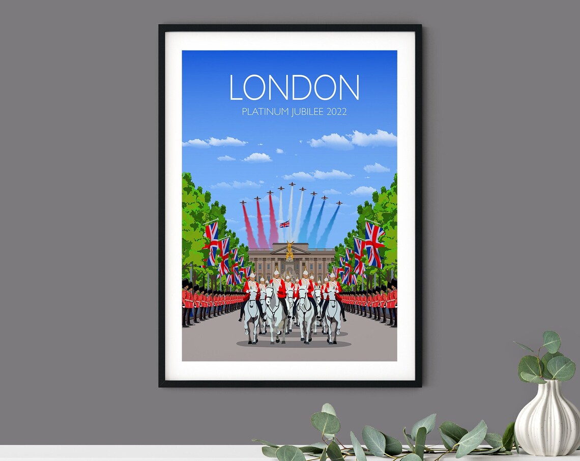 Platinum Jubilee London Travel Poster, Cityscape - Image 3