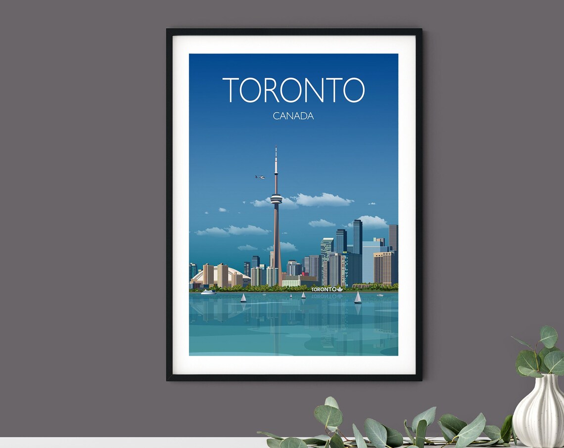 Toronto Travel Poster, Canada Cityscape Art Print - Image 3